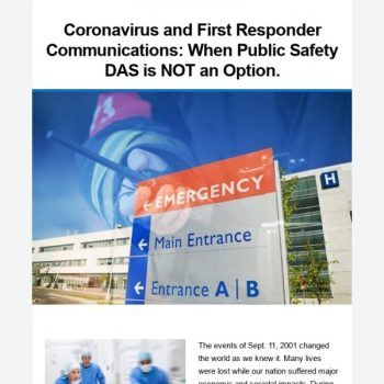 Coronavirus And First Responder Communications: When Public Safety Das Is Not An Option