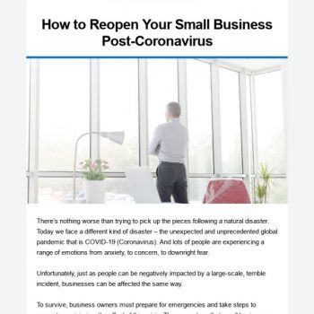 How To Reopen Your Small Business Post-coronavirus